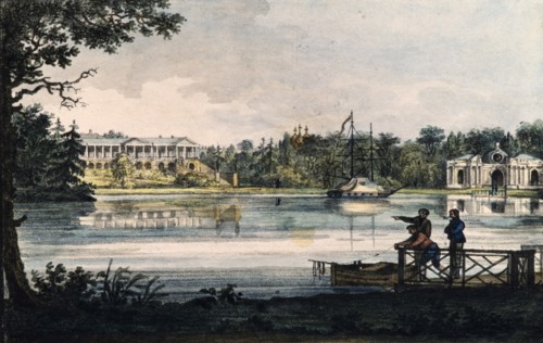 Cameron Gallery at the Catherine Palace in Tsarskoye Selo, ca 1820. Artist: Langer, Valerian Platonovich (1799-after 1870)