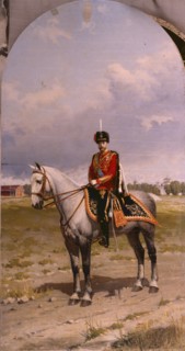 Portrait of Emperor Nicholas II (1868-1918), 1908. Artist: Makovsky, Alexander Vladimirovich (1869-1924)
