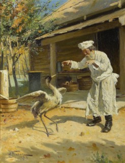 Dancing Crane, 1897. Artist: Makovsky, Alexander Vladimirovich (1869-1924)
