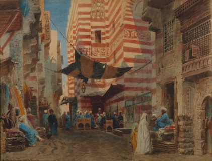 On the Street of Cairo, 1873. Artist: Makovsky, Konstantin Yegorovich (1839-1915)
