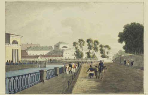 The Apraksin House at the Fontanka River, 1821-1822. Artist: Martynov, Andrei Yefimovich (1768-1826)