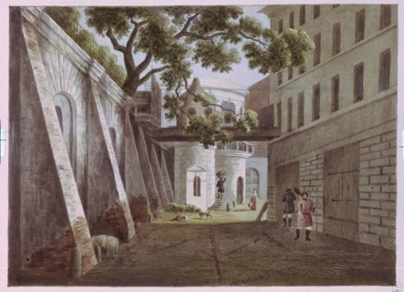 The Court of the Pavel Gagarin's House. Artist: Martynov, Andrei Yefimovich (1768-1826)