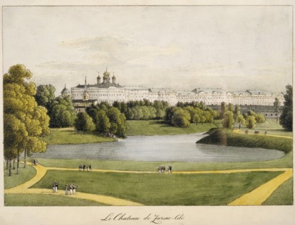 The Catherine Palace in Tsarskoye Selo, 1821-1822. Artist: Martynov, Andrei Yefimovich (1768-1826)