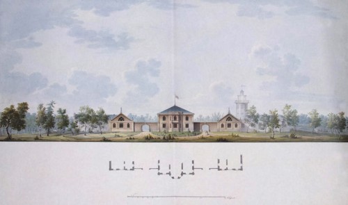Design for a Farm in the Alexander Park at Tsarskoye Selo, 1818. Artist: Menelaws, Adam (1753-1831)