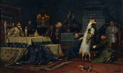 Fool's coat. Boyar Druzhina Andreyevich Morozov before Ivan the Terrible, 1885. Artist: Nesterov, Mikhail Vasilyevich (1862-1942)