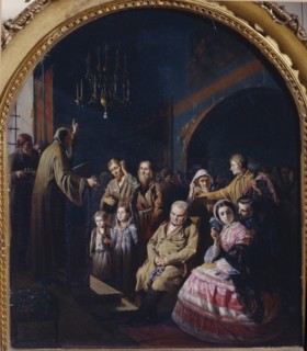 Sermon in a Village, 1861. Artist: Perov, Vasili Grigoryevich (1834-1882)