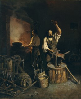 The Forge, 1845. Artist: Plakhov, Lavr Kuzmich (1810-1881)