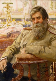 Portrait of the neurophysiologist and psychiatrist Vladimir Bekhterev (1857-1927), 1913. Artist: Repin, Ilya Yefimovich (1844-1930)