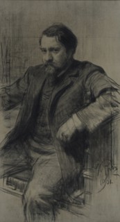 Portrait of the painter Valentin Alexandrovich Serov (1865-1911), 1901. Artist: Repin, Ilya Yefimovich (1844-1930)