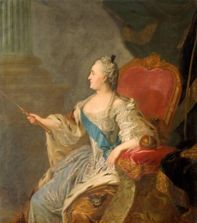 Portrait of Empress Catherine II (1729-1796), 1763. Artist: Rokotov, Fyodor Stepanovich (1735-1808)