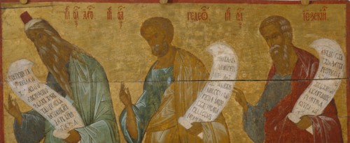 The Prophets Aaron, Gideon and Ezekiel, c. 1502-1503. Artist: Russian icon