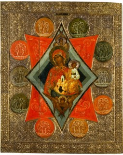 Mother of God of the Burning Bush, Mid of 16th cen.. Artist: Russian icon