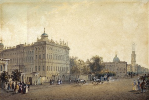 St. Petersburg. The Anichkov Palace, 1830s. Artist: Sadovnikov, Vasily Semyonovich (1800-1879)