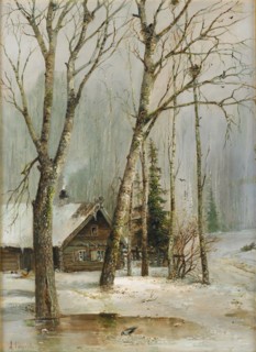 Cottage in the Woods. Artist: Savrasov, Alexei Kondratyevich (1830-1897)