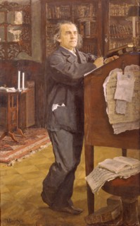 Portrait of the composer Alexander Serov (1820-1871), 1889. Artist: Serov, Valentin Alexandrovich (1865-1911)