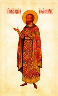 Saint Grand Prince Andrey Bogolyubsky, 1887. Artist: Solnzev, Fyodor Grigoryevich (1801-1892)