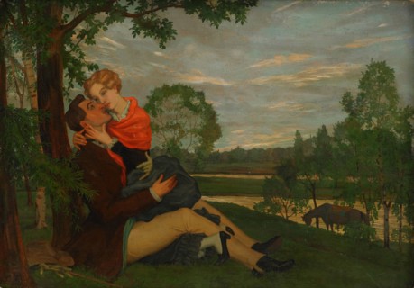 The Lovers, 1920. Artist: Somov, Konstantin Andreyevich (1869-1939)