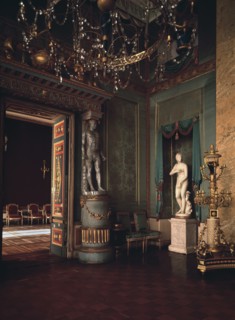 The Blue Hall of the Ostankino palace in Moscow, 1796. Artist: Starov, Ivan Yegorovich (1745-1808)