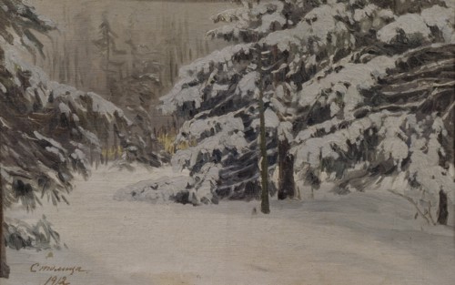 Winter on the islands of Saint Petersburg, 1912. Artist: Stolitsa, Evgeni Ivanovich (1870-1929)