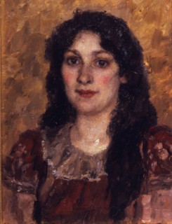 Portrait of the artist's wife, 1888. Artist: Surikov, Vasili Ivanovich (1848-1916)