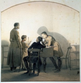 At the piano, 1855. Artist: Timm, Vasily (George Wilhelm) (1820-1895)