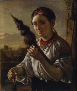 Spinner, 1821. Artist: Tropinin, Vasili Andreyevich (1776-1857)