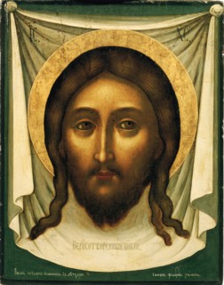 Holy Mandylion (The Vernicle), 1658. Artist: Ushakov, Simon (Pimen) Fyodorovich (1626-1686)