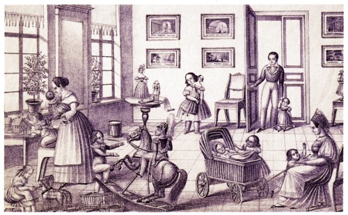 Children's Room, Early 19th cen.. Artist: Vdovichev, P. (active First Half of 19th cen.)