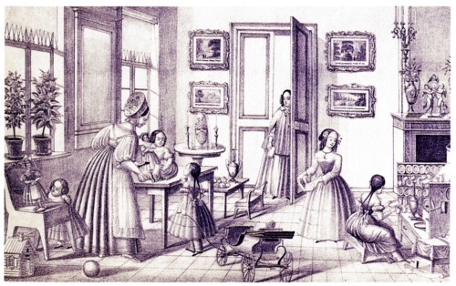 Children's Room, Early 19th cen.. Artist: Vdovichev, P. (active First Half of 19th cen.)