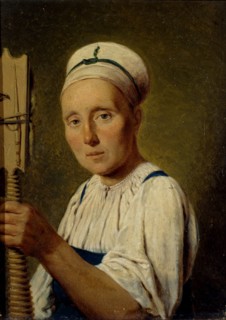 The spinner, 1830s. Artist: Venetsianov, Alexei Gavrilovich (1780-1847)
