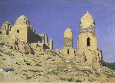 Necropolis Shah-i-Zinda (The Living King) in Samarkand, 1869-1870. Artist: Vereshchagin, Vasili Vasilyevich (1842-1904)