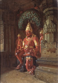 A Vishnu statue in the Indra temple, 1874. Artist: Vereshchagin, Vasili Vasilyevich (1842-1904)