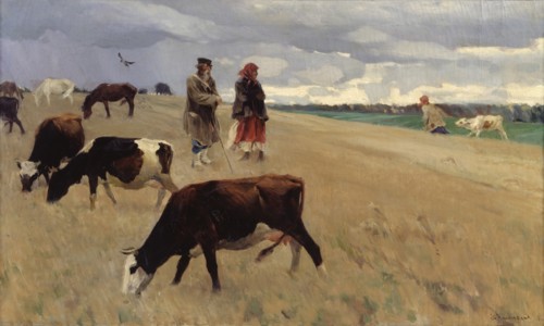 On the Stubblefield, 1896. Artist: Vinogradov, Sergei Arsenyevich (1869-1938)