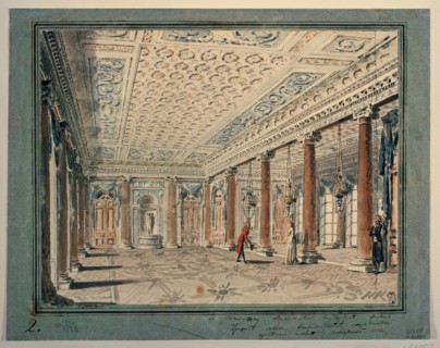 Interior of the Corner hall in the Stroganov palace. Artist: Voronikhin, Andrei Nikiforovich (1759-1814)
