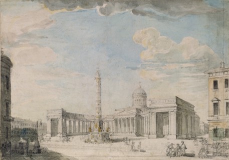 The Kazan Cathedral in Saint Petersburg, c. 1800. Artist: Voronikhin, Andrei Nikiforovich (1759-1814)