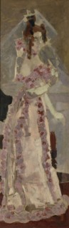Portrait of Nadezhda Zabela-Vrubel at the grand piano. Artist: Vrubel, Mikhail Alexandrovich (1856-1910)