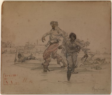 Illustration for the poem The Robber Brothers by Alexander Pushkin, 1881. Artist: Vrubel, Mikhail Alexandrovich (1856-1910)