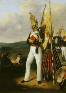 Grenadier of the Pavlovsky Lifeguards Regiment, 1840s. Artist: Willewalde, Gottfried (Bogdan Pavlovich) (1818-1903)