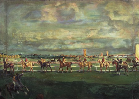 Horseracing, 1911. Artist: Yakulov, Georgi Bogdanovich (1884-1928)