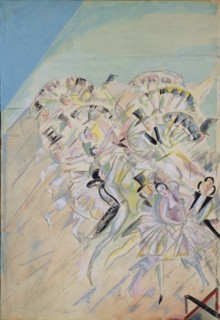 Stage design for the operetta Girofle-Giroflia by Ch. Lecocq, 1922. Artist: Yakulov, Georgi Bogdanovich (1884-1928)