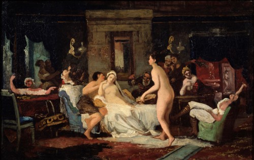 Eve-of-the-wedding Party in a Bath, 1885. Artist: Zhuravlev, Firs Sergeevich (1836-1901)