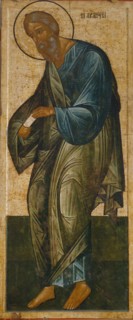 The Saint Apostle Andrew (From the Deesis Range), Late 15th cen.. Artist: Russian icon