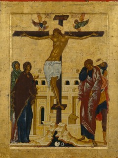 The Crucifixion, 1497. Artist: Russian icon