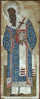 Saint Metropolitan Alexei of Moscow, 16th century. Artist: Russian icon