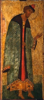 Saint Prince Boris, 15th century. Artist: Russian icon