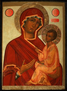 The Theotokos of Tikhvin, 1711. Artist: Russian icon