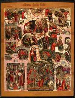 The Nativity of Christ, End of 17th cen.. Artist: Russian icon