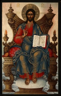 The Saviour Enthroned, 1762. Artist: Soplyakov, Mikhail Alexeyevich (1722-1799)