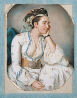 Woman in Turkish Dress, Mid of the 18th cen.. Artist: Liotard, Jean-Étienne (1702-1789)