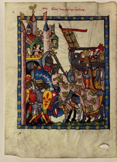 Count Wernher von Homberg (From the Codex Manesse), Between 1305 and 1340. Artist: Anonymous